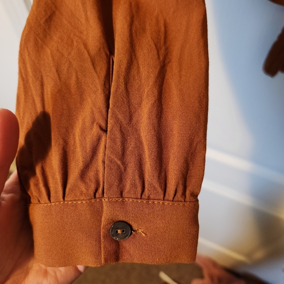 Burnt orange button up shirt - Picture 3 of 3